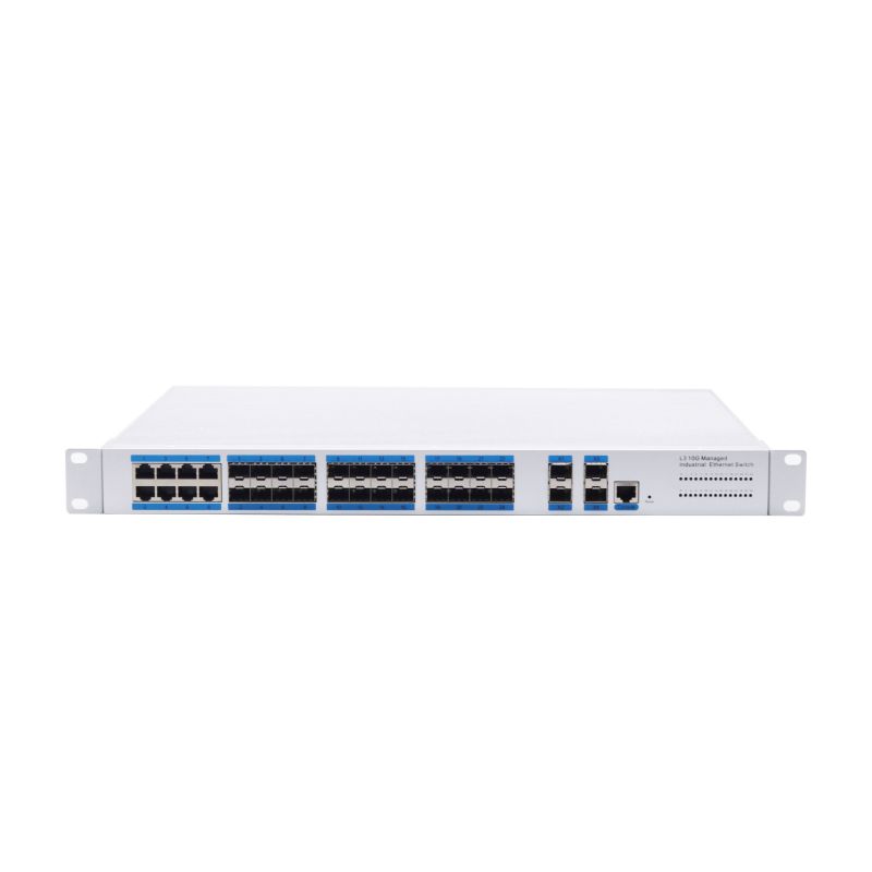 Ring network three layer network management 40 trillion light 24 gigabit light 8 Combo port industrial switch Featured Image