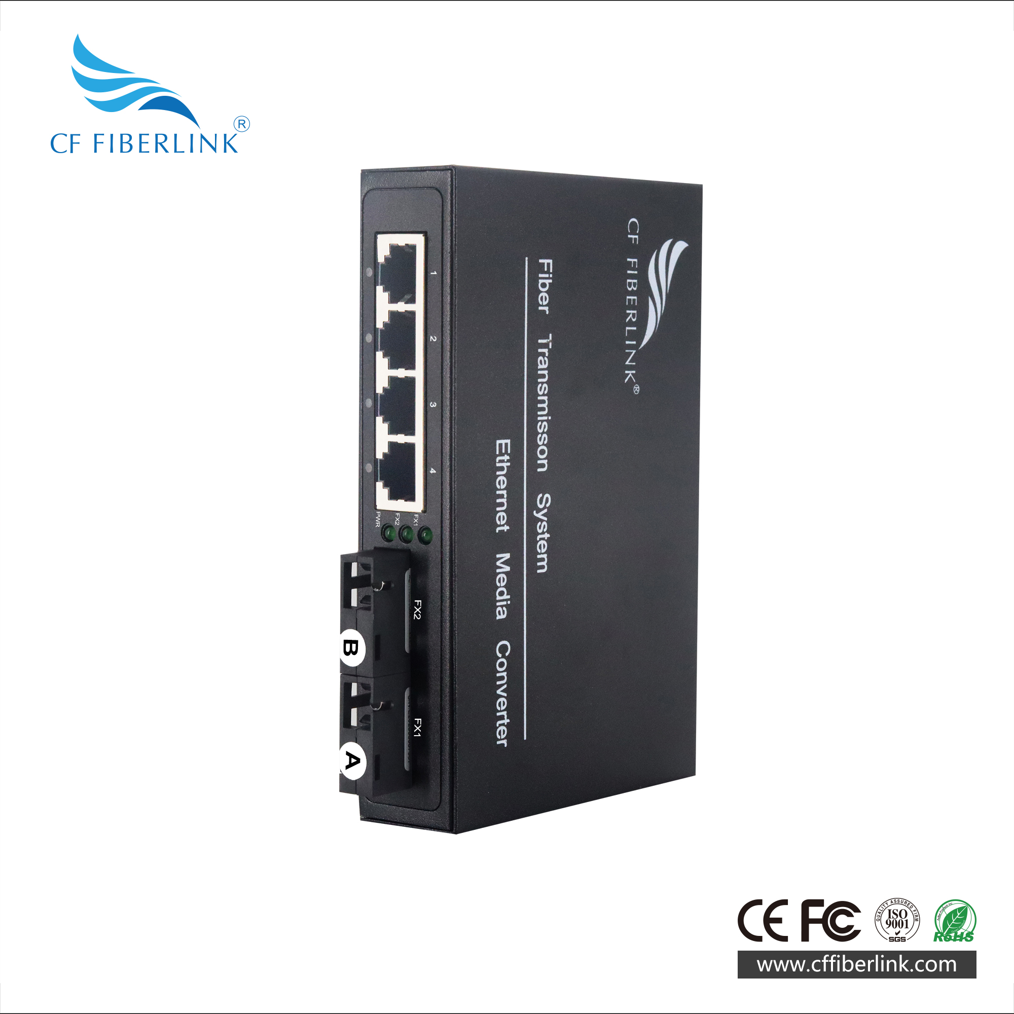 6-port 10/100/1000M WDM Media Converter （Single-mode Single-fiber SC）