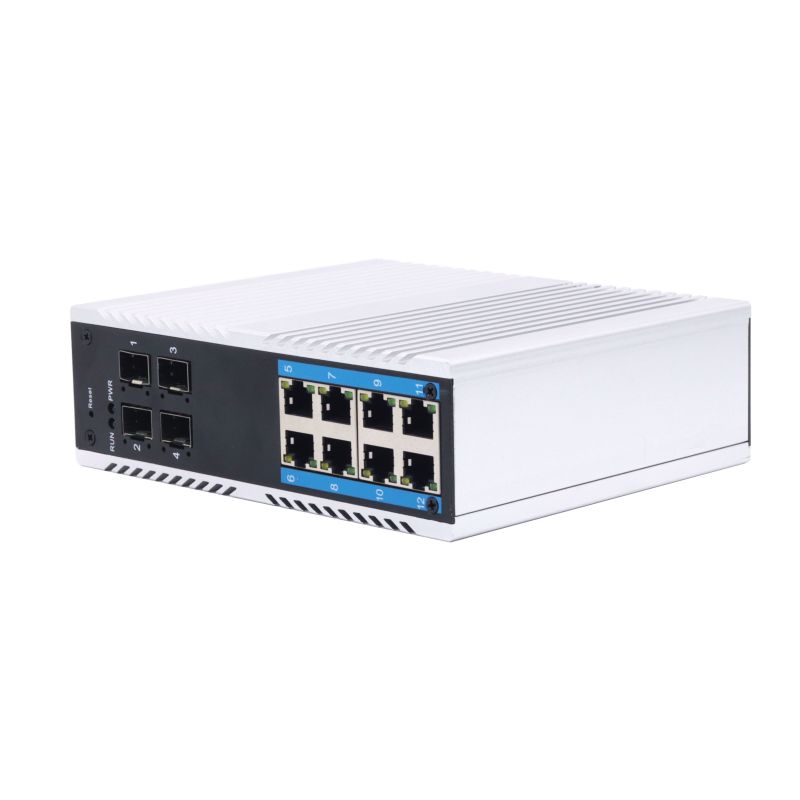 Ring network two floor network management full gigabit 4 light 8 electricity Industrial Ethernet, and the switches