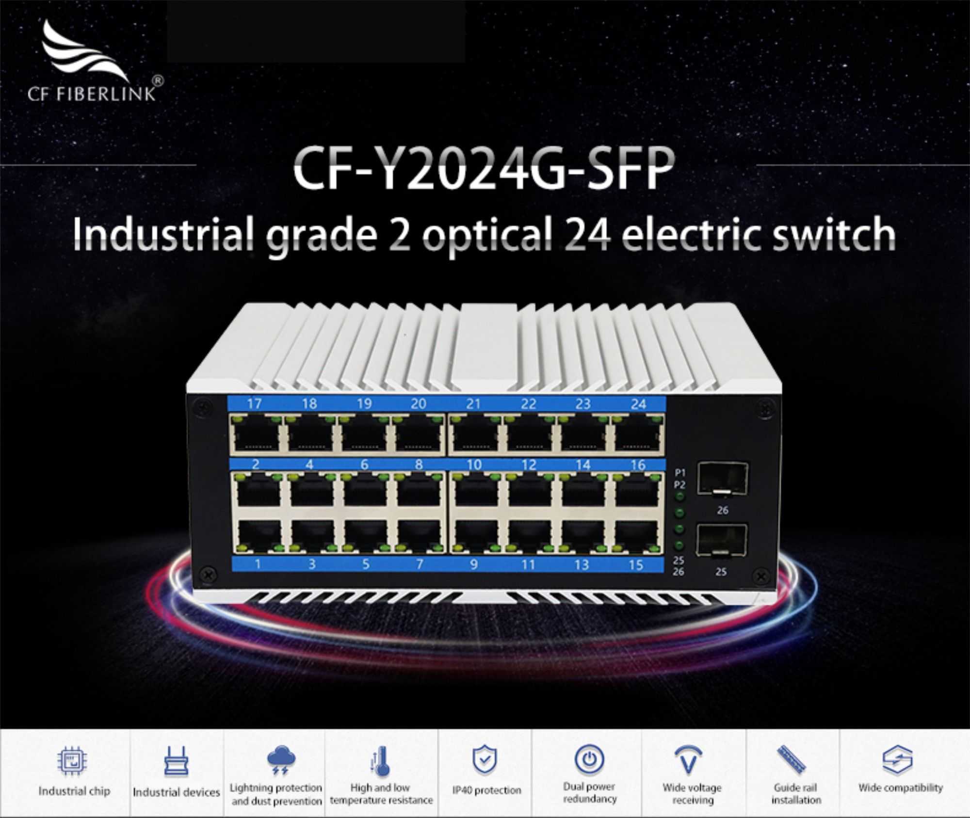 Create a new future of industrial Internet, CF FIBERLINK industrial switch new release!