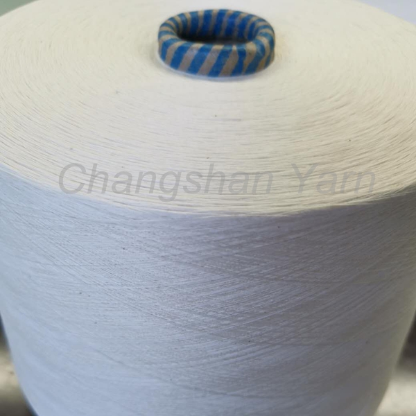 Factory wholesale Polyester/Cotton Water-Proof Workwear Fabric -
 Discountable price 100% Polyester Spun Yarn 60s Raw White For Knitting – Changshanfabric