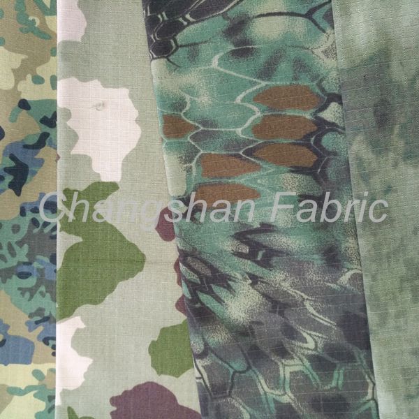 Factory making 100% Open End Cotton Yarn In Bleaching -
 Cotton-PES Military Camo – Changshanfabric