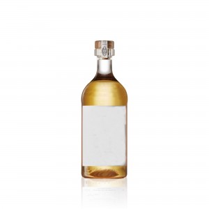 375 ml 500ml 700ml 750ml 1000ml glass bottle transparent glass strip top bottle with stained wooden strip top and natural cork stopper