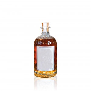 Bouteille de liqueur transparente de haute qualité 500 ml 750 ml 1000 ml bouteille de whisky verre alcool spiritueux bouteille en verre