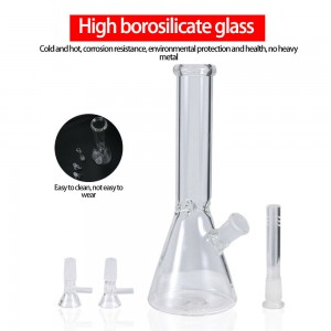 Accesorios para fumar hierba bongo de vidrio hnadmade hierba personalizada transparente
