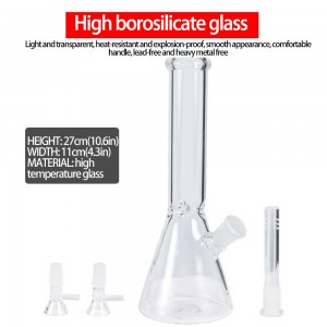 Handgemachte Glas Bongo Gras Raucherzubehör Kraut benutzerdefinierte transparent