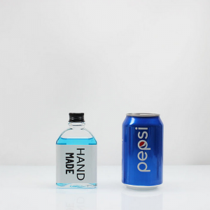 100ml 200ml 250ml 350ml vide bouteille en verre de jus de froid plat clair pour bouteille de jus de boisson avec couvercle en aluminium