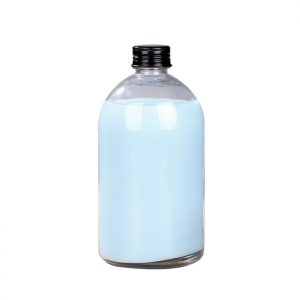 100ml 200ml 250ml 350ml Empty clear flat cold juice glass bottle for beverage juice bottle with aluminum cap