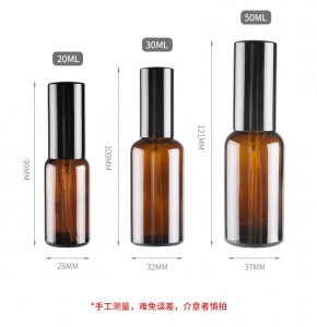 10ml 15ml 20ml 30ml 50ml 100ml Wholesale Matte Frosted amber EssentialHair Oil Glass Bottle Cosmetic With Pump