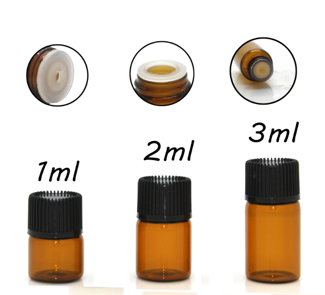 2021 Good Quality Soft Glass Beaker - 10ml empty amber glass bottle in blue color Essential Oil Glass Bottles – Linlang