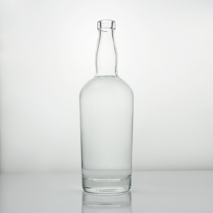 上海linlang卸売新しいデザインカスタムつや消しウォッカガラス瓶