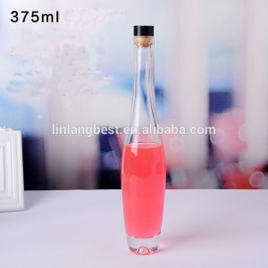 175ml 275m/500mll bowling ball shaped frosted transparent ice juice beer glass bottle with cork