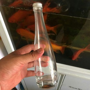 botol jus kaca 200ml pikeun bungkusan kelas dahareun suwung Oranyeu jus inuman botol babak kaca sareng midang
