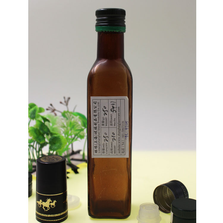 Fast delivery Somke Pipe Screen - 250ml Square Glass Olive Oil Bottle – Linlang