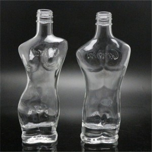 250ml man shape glass bottle for sauce with cap