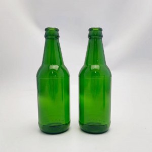 Shanghai linlang 330 ml bouteille en verre de bière de vin vide de qualité alimentaire verte