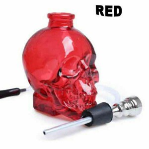 Skull shape recycler bongo glass smoking weed accessories water pipe