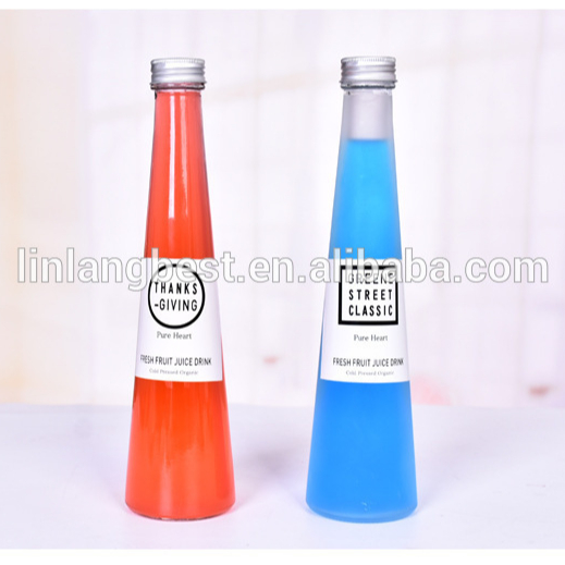 Super Lowest Price Frosted Glass Candle Jar - 350ml/500m/750ml glass beverage bottles wholesale/empty juice bottles wholesale – Linlang