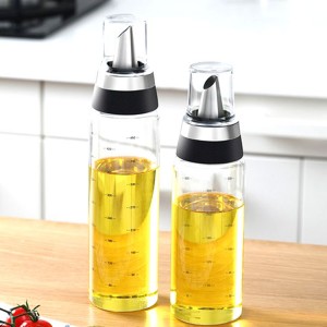 350ml 500ml Premium Olive Oil Bottle No Drip Glass Oil Pourer Kitchen Olive Oil Container Vinegar Measuring Spout Bottle