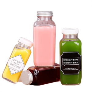 8 oz 16 oz 32 oz Jasno trg Juice Glass Steklenice za Kombucha Tea Soft Smoothie