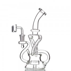 Clear large bongo weed water pipe glass smoking accessories bubbler