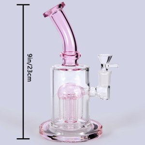 Custom handmade pink bongo glass weed smoking water pipes