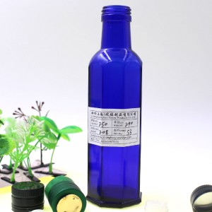 Blue Olive Oil Container And Packaging Bottle Protect Form Light