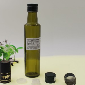 Charming 250ml 500ml 750ml 1000ml Container Cylindrical Glass Olive Oil Bottle