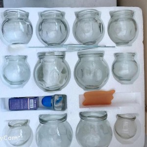 Chinese traditional Glass Cupping Therapy Set with 5 different sizes