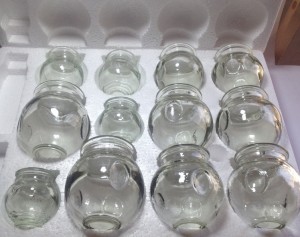 Chinese traditional single glass cupping jar Therapy Glass vacuum cupping set