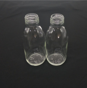 Trovärdig transparent tomglasflaska/farmaceutisk 100ml vit flaska guldlock