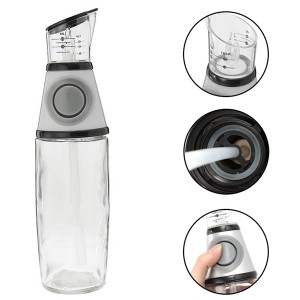Dispenser Bottle 250ML Olive Transparent Square Oil Glass Bottle