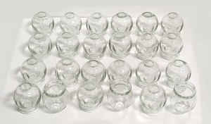 Fire Cupping Set – 5 cups Cupping Jar Traditional Chinese Glass