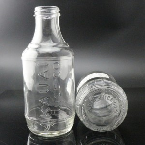 Food grade safe 500ml chili sauce bottle with embossed logo