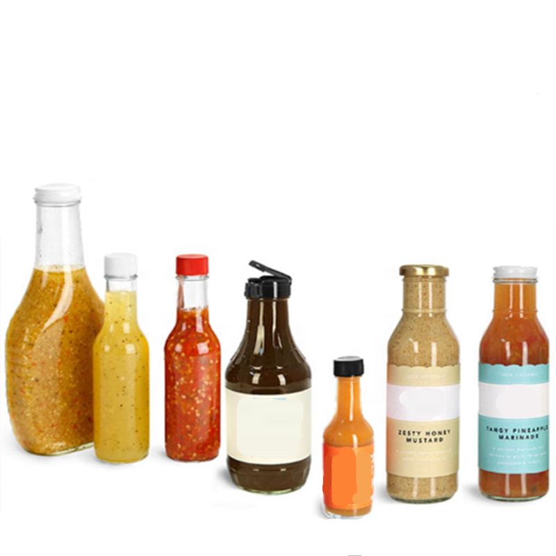 linlang shanghai sticlă de sticlă personalizată sticle mici de sos pentru bbq sticlă de sos chili 60ml