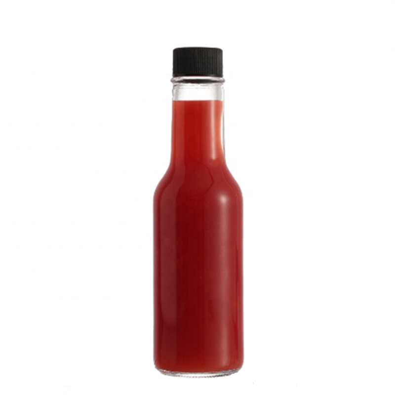 Linlang shanghai gorąca sprzedaż food grade premium szklana butelka na sos chili 5 uncji gorącego sosu butelki na sos chili