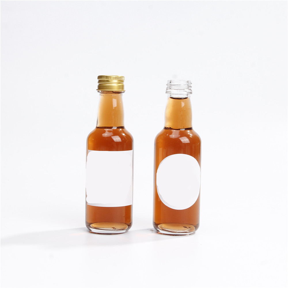 Shanghai linlang personnalisé mode mini bouteille en verre d'alcool 50 ml petite bouteille d'alcool