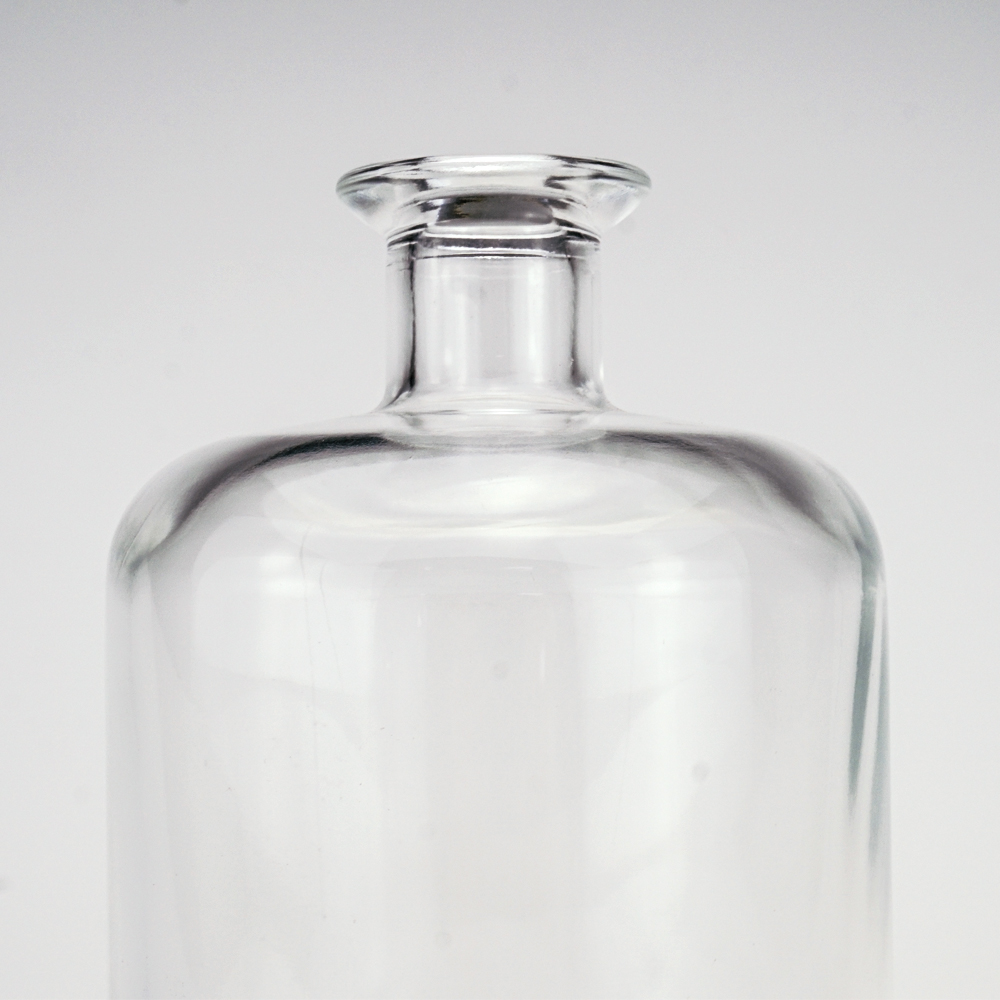En gros bouteille de lait carrée en verre transparent de 1 litre