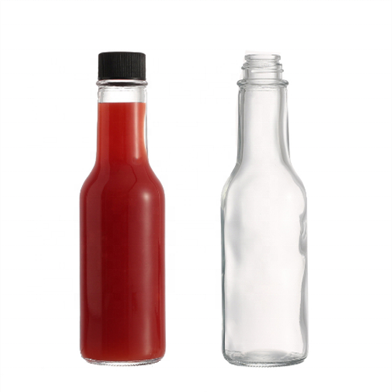 linlang shanghai vânzare la cald sticlă pentru sos de sticlă premium de 5 uncii sticle de sos fierbinte sticle pentru sosuri