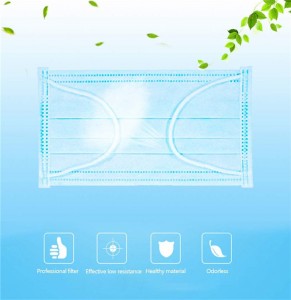 Lin lang Shanghai envío rápido aprobado por la FDA no tejido protección respiratoria antivirus 3 capas mascarilla desechable