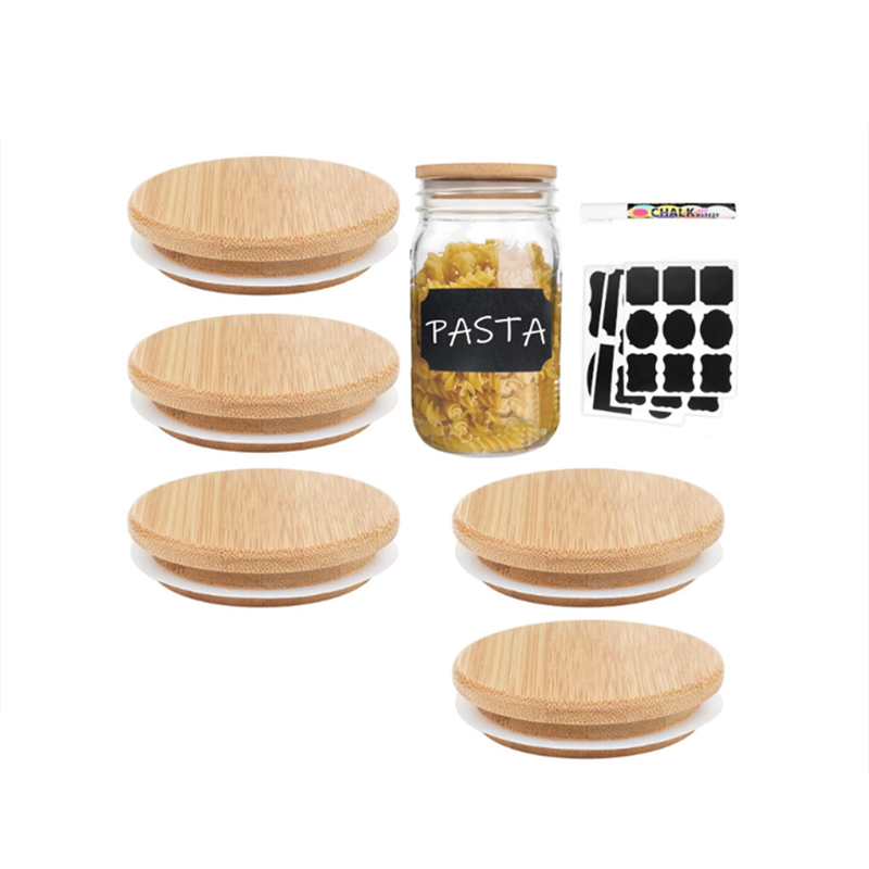 lilnlang shanghai hot sale products food grade custom 24oz wide mouth mason jar with bamboo lid