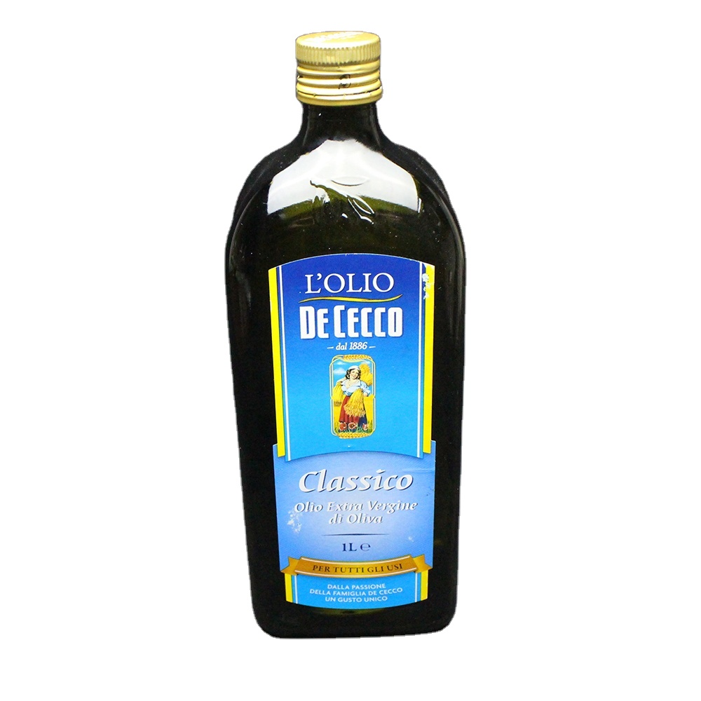 750ML 1000ML Bouteille en verre d'huile d'olive de couleurs primaires de qualité supérieure