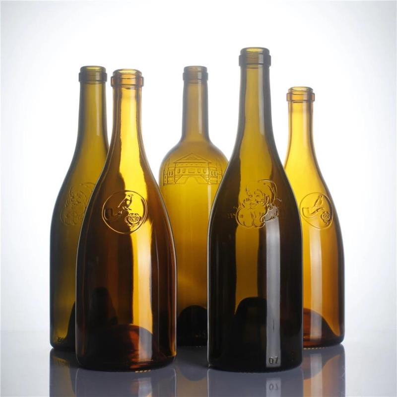 Shang hai linlang Custom Empty Wholesale In stocked 750ml  antique green heavy sparkling wine beer champagne
