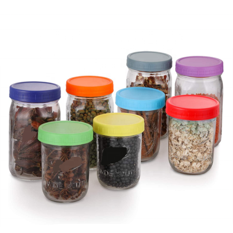 lilnlang shanghai hot sale products high quality gallon mason jar with lids centerpiece with plastic lid