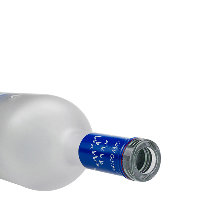 China 750 ml liquor glass bottle grey goose vodka Glass Bottle
