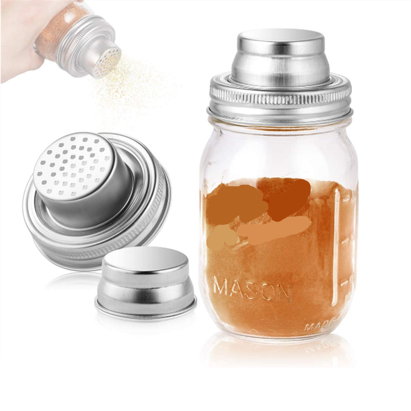 linlang shanghai high quality mason jar with dressing 304 stainless steel shaker lid