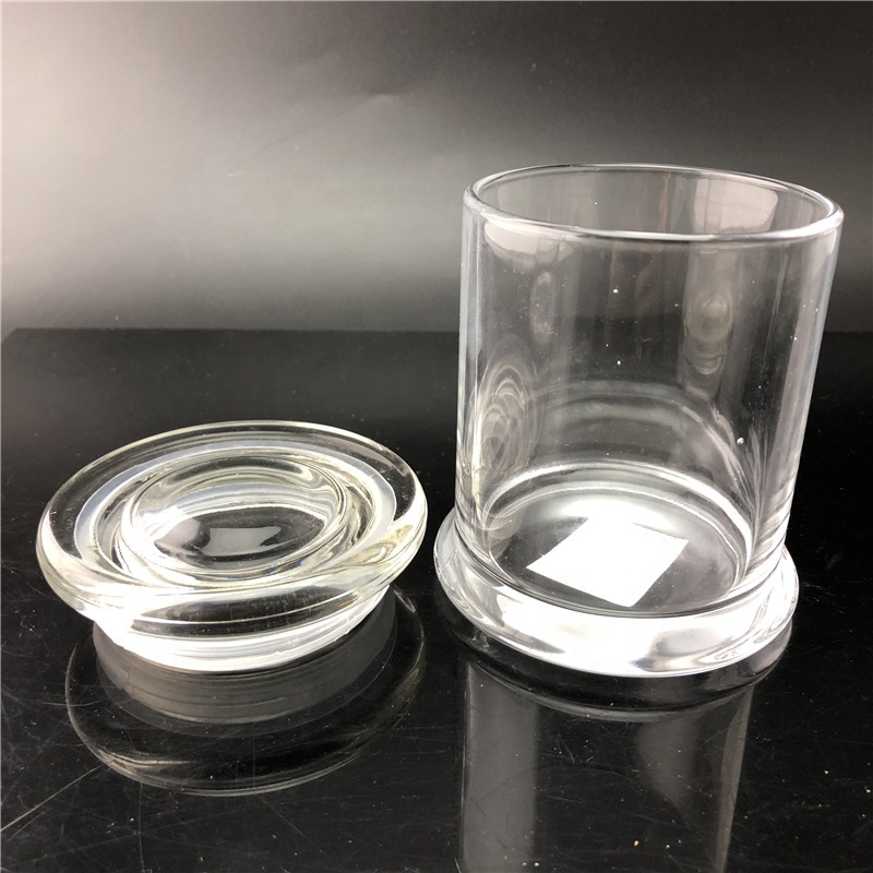 Linlang Shanghai Air Tight Glass Jar Libbey Status Glass Jars With Flat Glass Lid For Candle Making