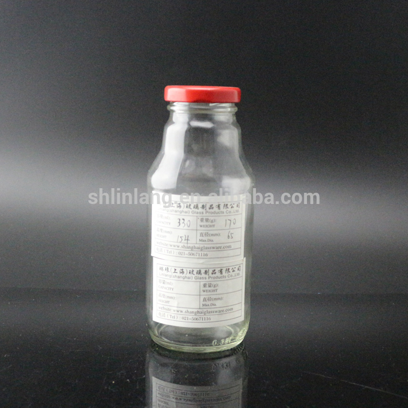 Excellent quality Round Glass Essential Oil Bottle - glass bottle manufacture export juice bottle 330ml – Linlang