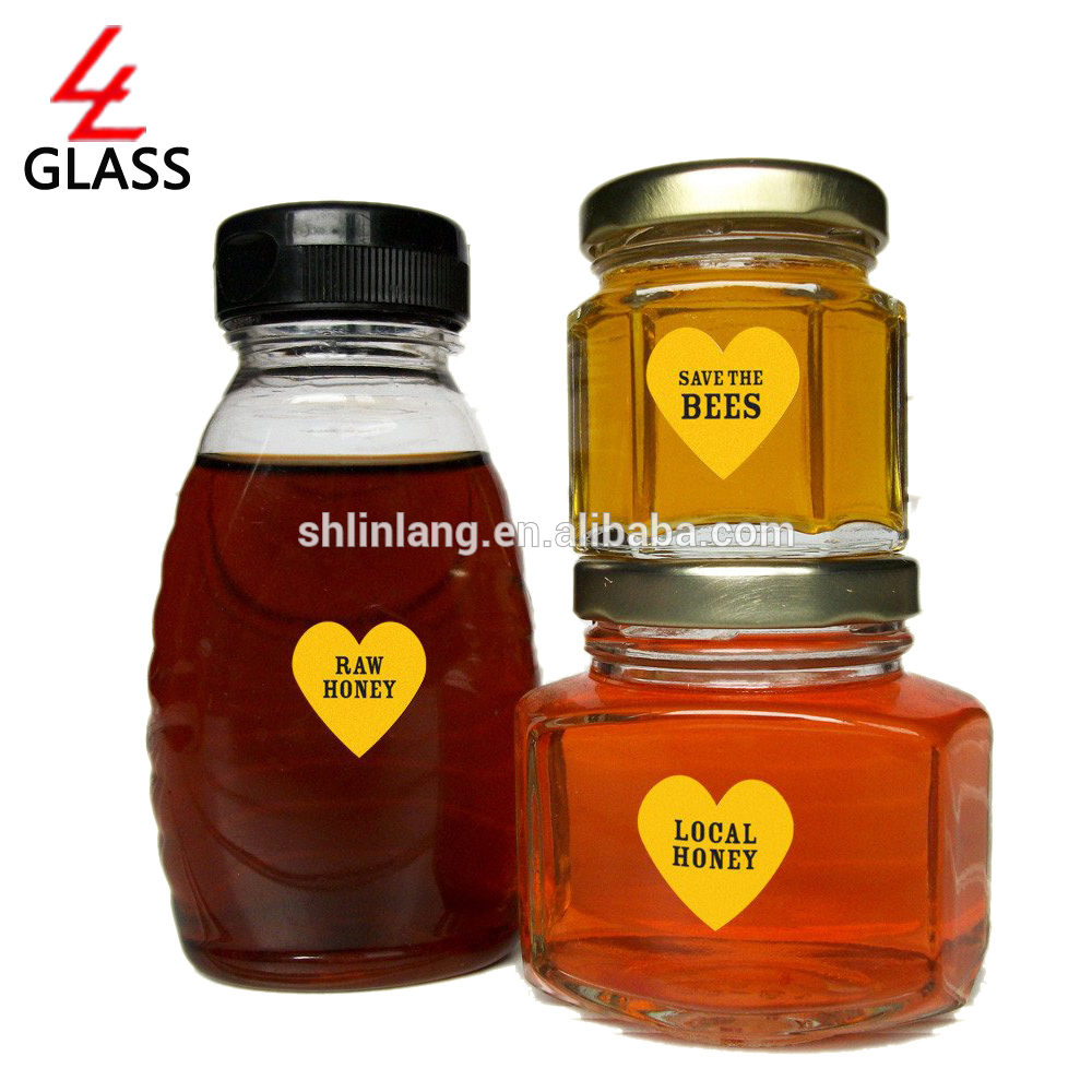 shanghai linlang Various Sizes 35ml 100ml 150ml 200ml 300ml 450ml Conical Empty Glass Jar with Wide Mouth Lids