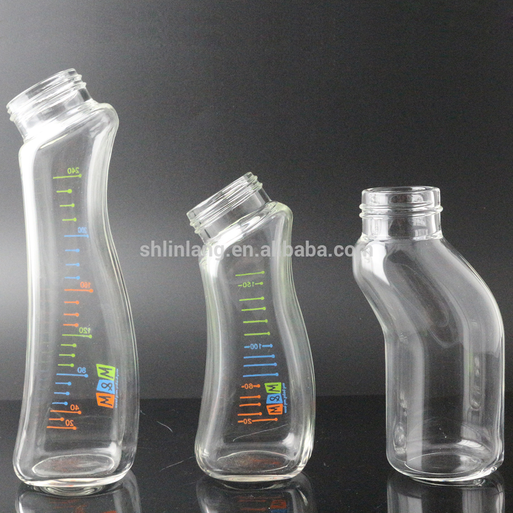 Shanghai Linlang the newest unique designed Glass Baby Feeding Bottle